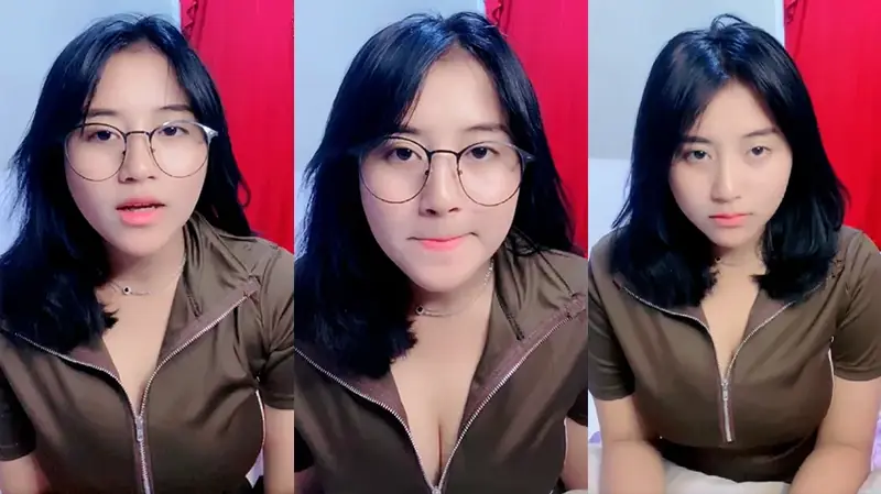 Gadis Cantik Kacamata Live Crot Lumer backdrop